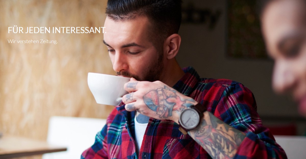 Imagebild Mann trinkt Kaffee für Schenkelberg Website